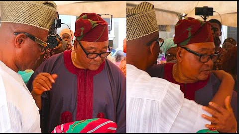 See How Actor Yinka Quadri Surprises Jide Kosoko At His Daughter Shola's Naming Ceremony.