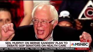Morning Joe incredulous at Murphy's claim that Bernie won't talk single-payer at health care debate