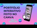 ✅Como fazer um PORTFÓLIO interativo no Canva pelo celular| Catálogo de produtos Digital no Canva