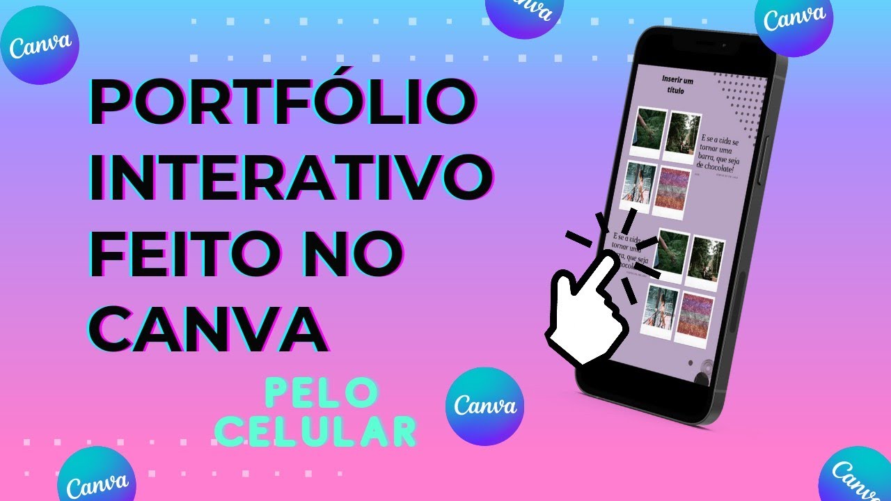 Como fazer um PORTFÓLIO interativo no Canva pelo celular Catálogo de produtos Digital no Canva