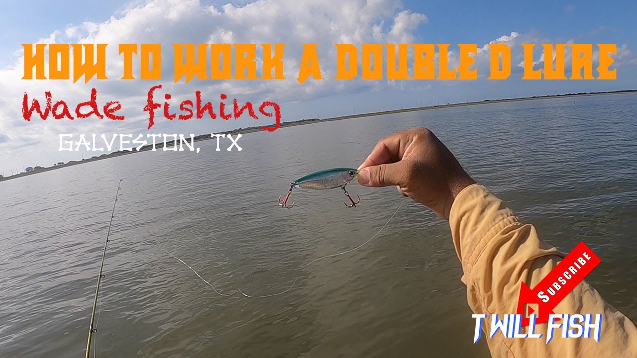 How to work a Double D Lure! Galveston Wade fishing - TWILLFISH