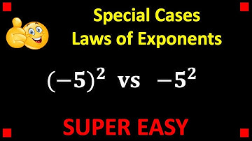 Special Cases with Exponents ❖ (-5)^2 vs -5^2