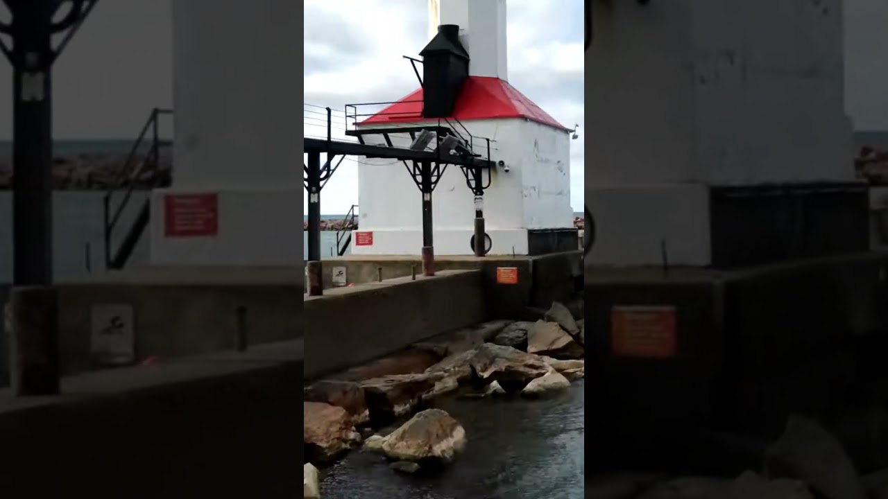Flying Around Michigan City Lighthouse 