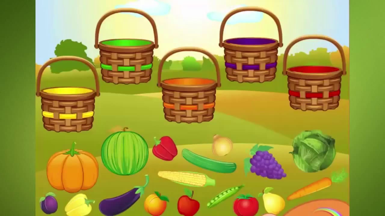Игра собирать фрукты и овощи. Собери в корзинку фрукты и овощи. Собери овощи в корзинку. Корзинки для дидактической игры. Разложи фрукты и овощи по корзинкам.