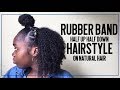 Rubber Band Half Up Half Down Hairstyle On My Natural Hair