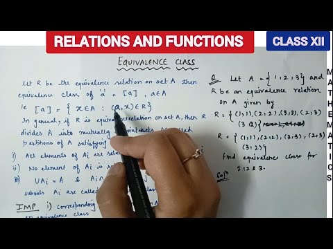 Equivalence classes|| Equivalence classes 12 maths || Relations and functions class 12|| class 12