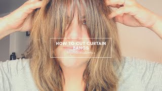 how to cut long curtain bangs
