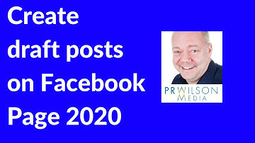 How to create drafts on Facebook page 2020
