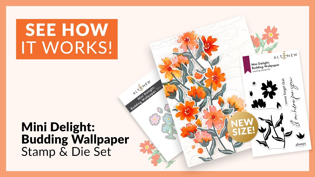 Mini Delight: Budding Wallpaper Stamp & Die Set