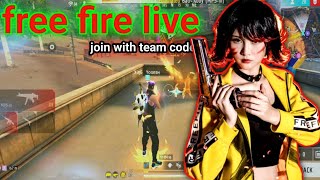 Free fire live stream join with team code by radhika | @tbgradhikayt #freefirelive