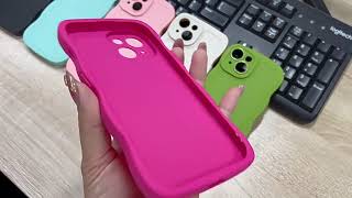 Solid Color Curly Wave Frame Soft Phone Case #phonecases #iphonecase screenshot 4