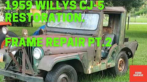 1959 Willys "Jeep" CJ-5 Restoration Part 4: Frame Repair Part 1