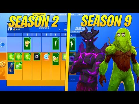 Evolution Of Fortnite Battle Pass Items From Season 2 - Season 9..!