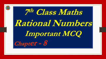 7th Class Maths M C Q Chapter 8 Rational Numbers