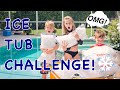 FREEZING COLD ICE TUB CHALLENGE!!  Over 770 lbs of ice!! Who can stay in the longest?!