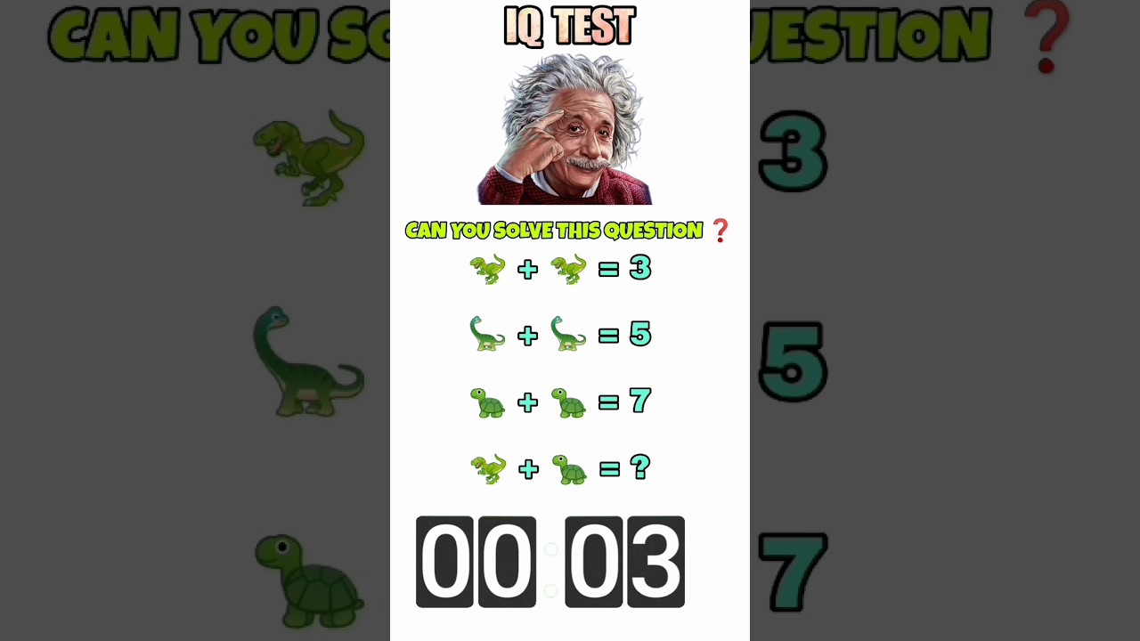 IQ TEST 🙄 Only For Genius 