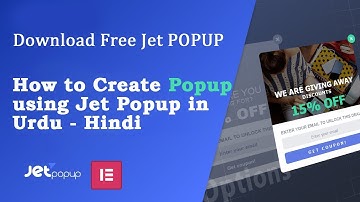 How to Create Pop up using JET Popup plugin in Urdu - Hindi