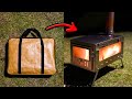 Easy Carry Folding Wood Stove for Winter Camp - POMOLY T1 STOVE PERSPECTIVE TITANIUM Hot Tent Stove