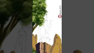 رسم طبيعة |رسم قلعة|Drawing castle | Drawing landscape