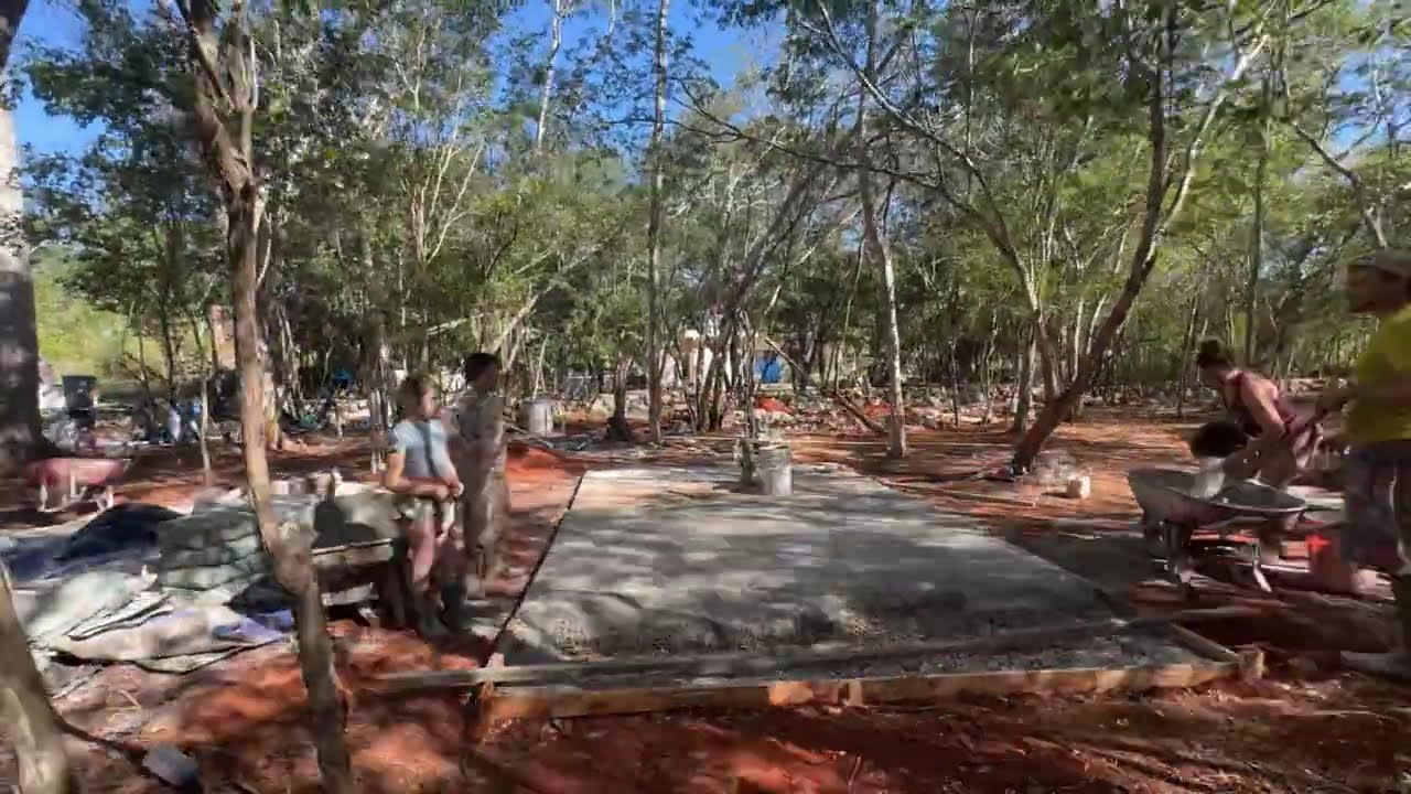 We Poured a Concrete Pad by Hand and Finished Just in Time