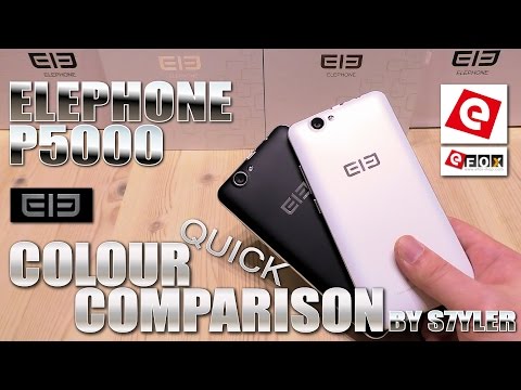 Elephone P5000 [QUICK COLOUR COMPARISON] Black vs. White, 5350 mAh, MTK6592 Octa Core 1.7GHz