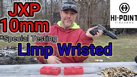 Hi-Point JXP 10mm Pistol LIMP WRIST Testing. Hot AND Light Ammo.
