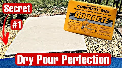 DRY POUR Concrete SECRETS For a Perfect (no stone) SMOOTH Top Finish! Walkway / Easy Steps dry pour