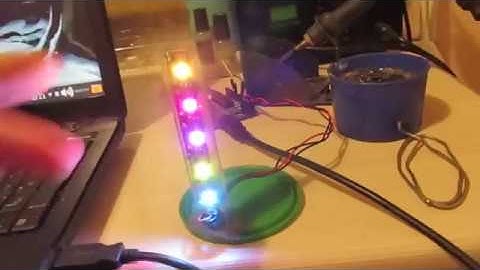 WS2811 RGB POV display: testing the LEDs