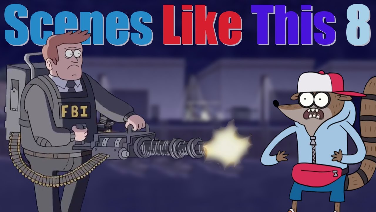 how to have guns in cartoons the right way regular show scenes