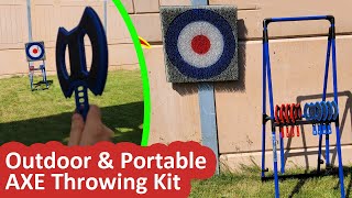 MY Outdoor Backyard Axe Throwing Setup -  EastPoint Sports Axe Throw Kit with Portable stand screenshot 4