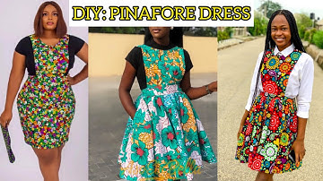 How to Cut and Sew a Simple Pinafore Dress||Step by step sewing a Short Dress Tutorial.