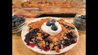 Blueberry Cobbler with Cake Mix and Pie Filling 👨‍🍳🥧😀 3 Ingredient Blueberry Dump Cake | Easy Recipe