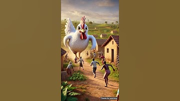 A big chicken enters the village, beautiful story #shorts #ai #hen #trending