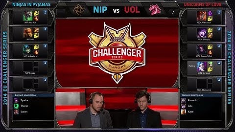 Ninjas in Pyjamas (w Alex Ich) vs Unicorns of Love | Game 1 QuarterFinals EU Challenger Summer 2014