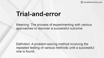 Trial-and-error Meaning