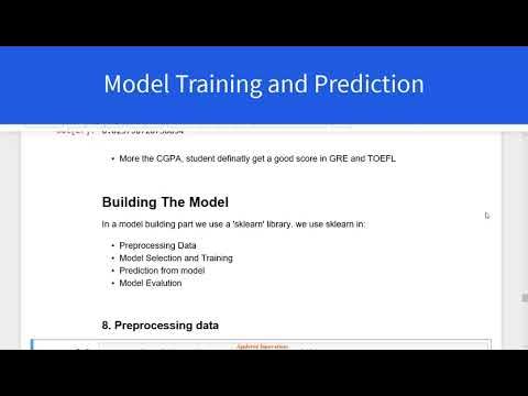 ML Model Training, Project Graduate Admission Prediction Using Machine ...