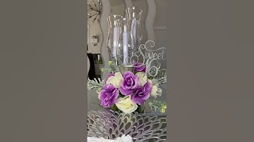 DOLLAR TREE CENTERPIECE DECOR #dollartree #centerpiece #flowers #roses #dollartreediy #diy #fyp