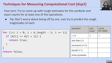 [Asymptotics1, Video 4] Technique 2 Operation Counting Exercise