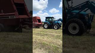 LS MT573 Baling hay with the Heston 550. #3dfarming #lstractor #farming #tractor #agriculture