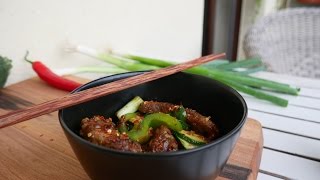 Pikantes Asiatisches Rindfleisch Mit Gemüse Hüftsteak In Wundervoller Marinade