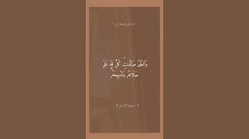 القـران الكريـم #سورة_النور