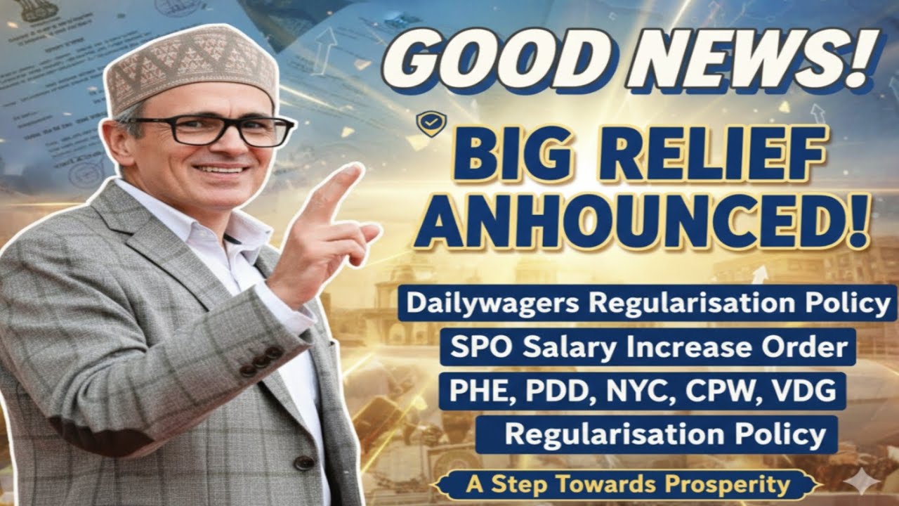 Dailywagers Regularisation Policy Good news By Omar Abdullah Soon😱🔥💯 