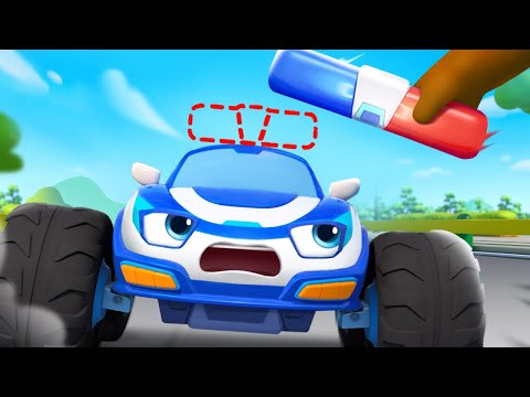 Where is Police Car's Siren？| Police Cartoon | Monster Truck | Kids Songs | BabyBus