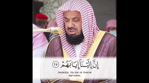 ﴿أَفَلا يَنظُرونَ إِلَى الإِبِلِ كَيفَ خُلِقَت﴾ اواخر سورة الغاشية للشيخ سعود الشريم 🤍.