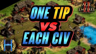 1 Pro Tip Vs Each Civilization | Aoe2