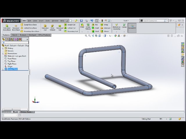 Solidworks tutorial 3D Pipe  YouTube