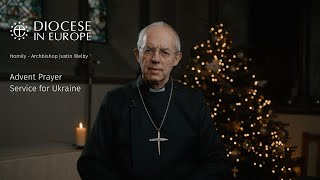 Archbishop Justin speaks at Advent Prayer Service for peace in Ukraine