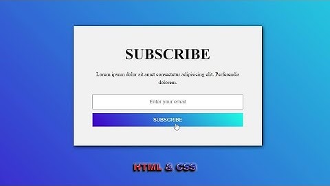 Форма подписаться используя HTML & CSS шаг за шагом || Subscribe form using HTML & CSS step by step