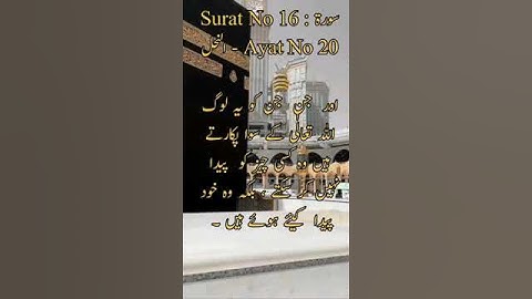 Surat No 16 : سورة النحل - Ayat No 20 #viralshort #hadeessharif