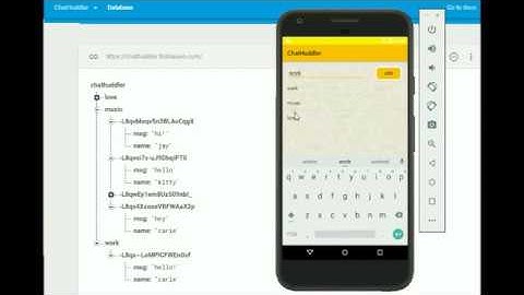 Chatapp using Android Studio and Firebase